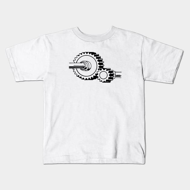 Gears Kids T-Shirt by linesdesigns